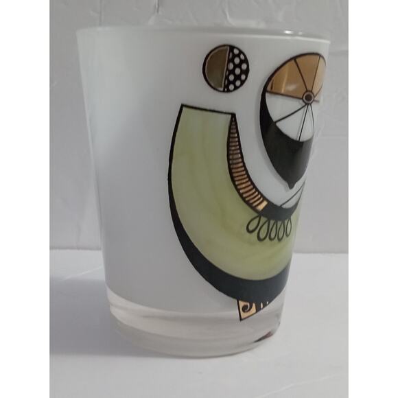 One Vtg MCM Georges Briard Fruit Ambrosia Frosted Rocks Old Fashioned Lowball - Picture 9 of 16